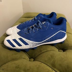 Adidas Icon V Md Baseball Shoes Cleats Blue White Mens 8